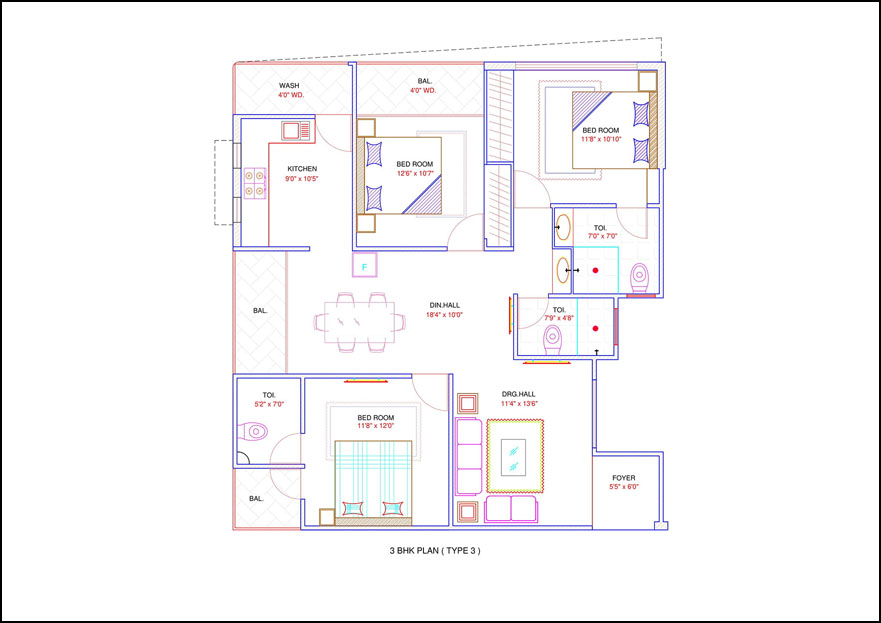 4bhk floor plan